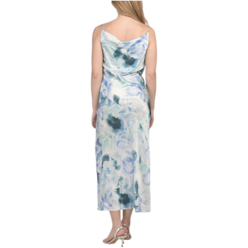 RACHEL ZOE Satin Drape Neck Maxi Slip Dress - Picture 2 of 4